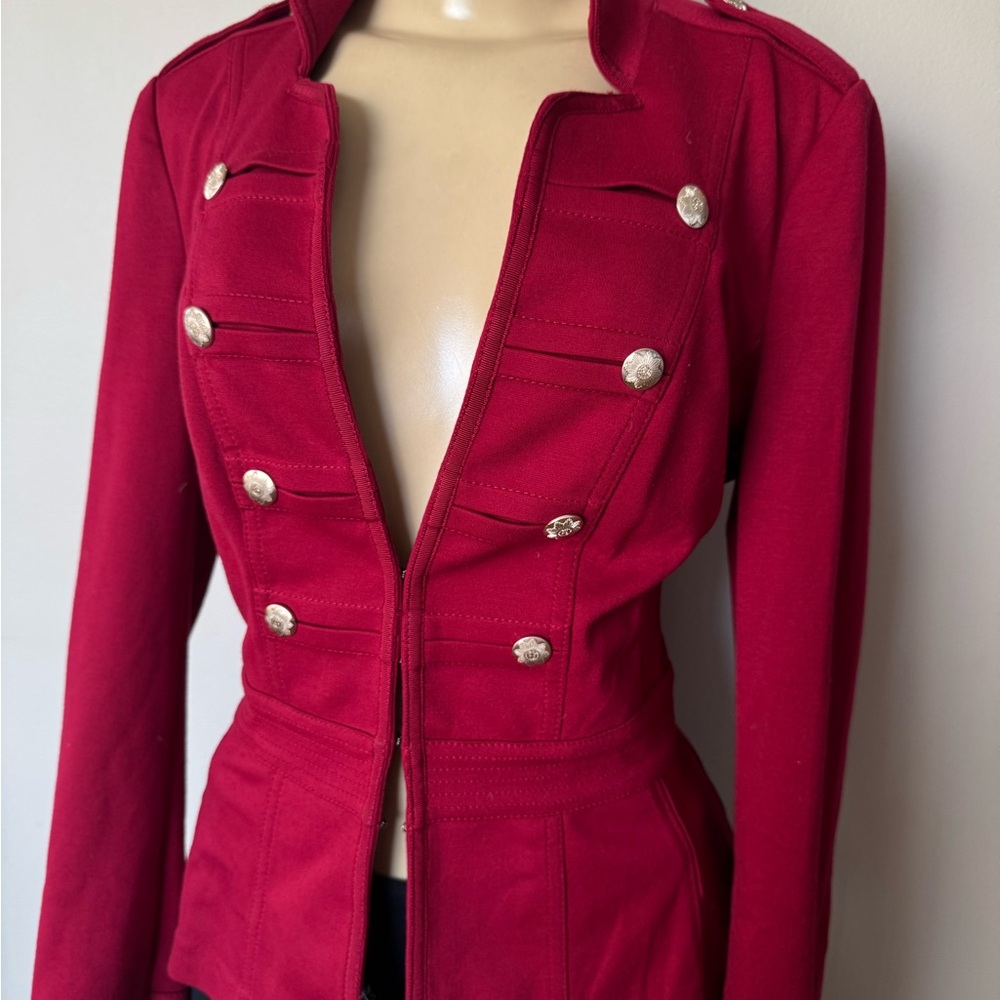 White House black market red military blazer - Picture 6 of 10